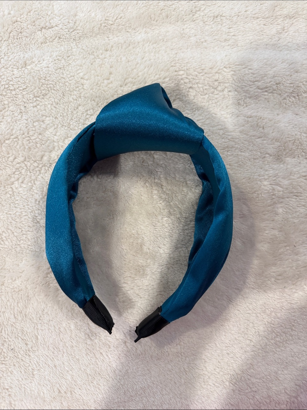 Teal Satin Knotted Headband - Women Accessories